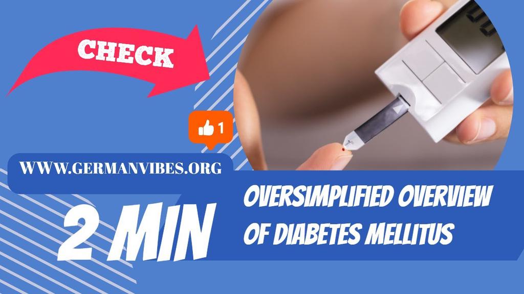 'Video thumbnail for Oversimplified Overview Of Diabetes Mellitus I Type 2 diabetes in 2 minutes'