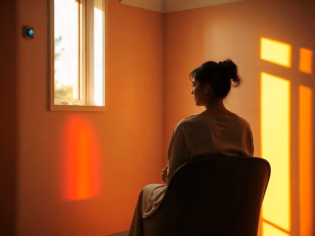 Prisme coloré et méditation évoquant les interprétations de l’aura spirituelle.