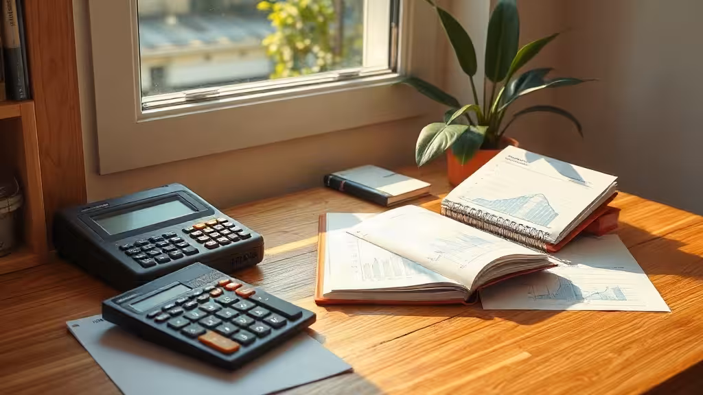 Calculatrice et épargne illustrant le capital nécessaire pour vivre de revenus passifs par dividendes.