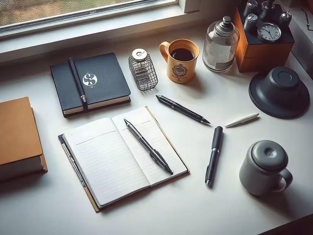 Carnet, minuteur et objets simples structurent cinq étapes matinales de protection spirituelle.