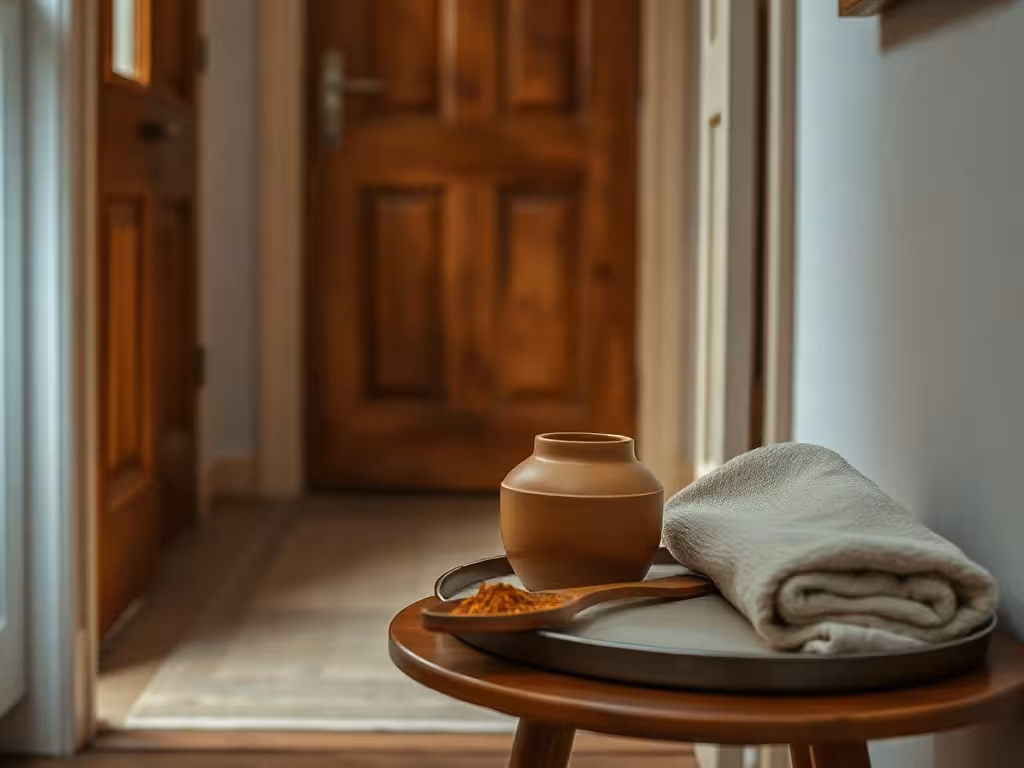 Matériel simple pour pratiquer le rituel de la cannelle soufflée à la porte.