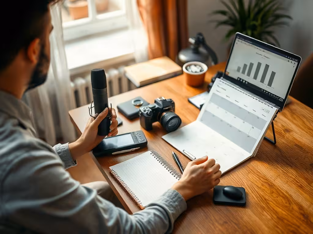 Stratégies de revenus passifs avec du temps : création de contenu et actifs numériques.