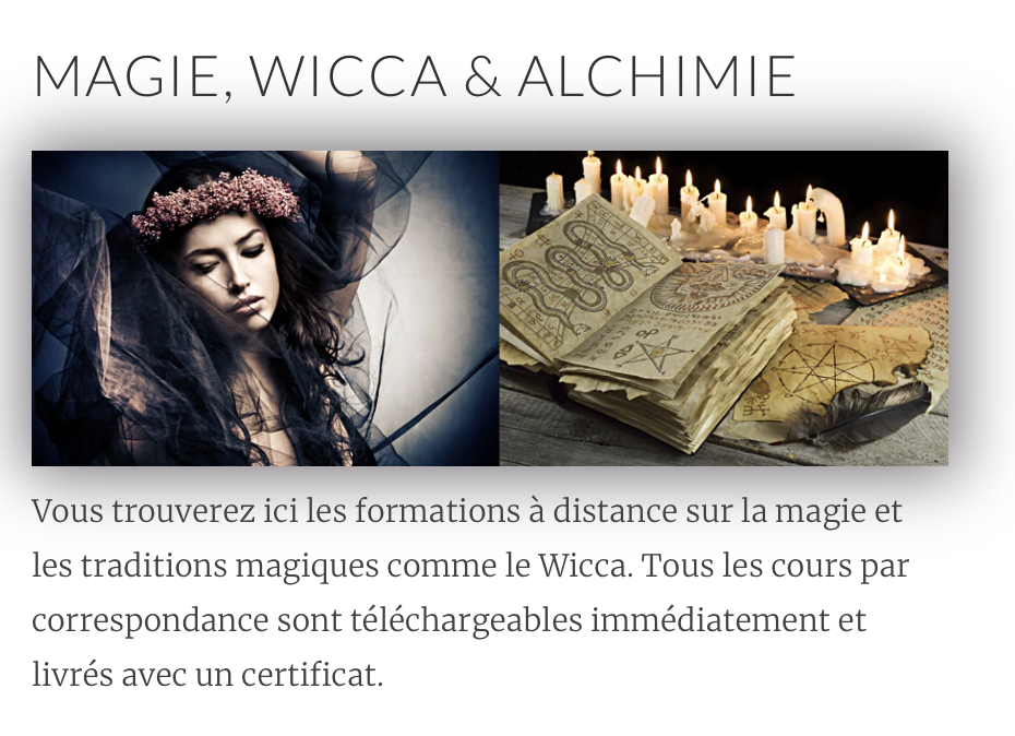 formation magie wicca